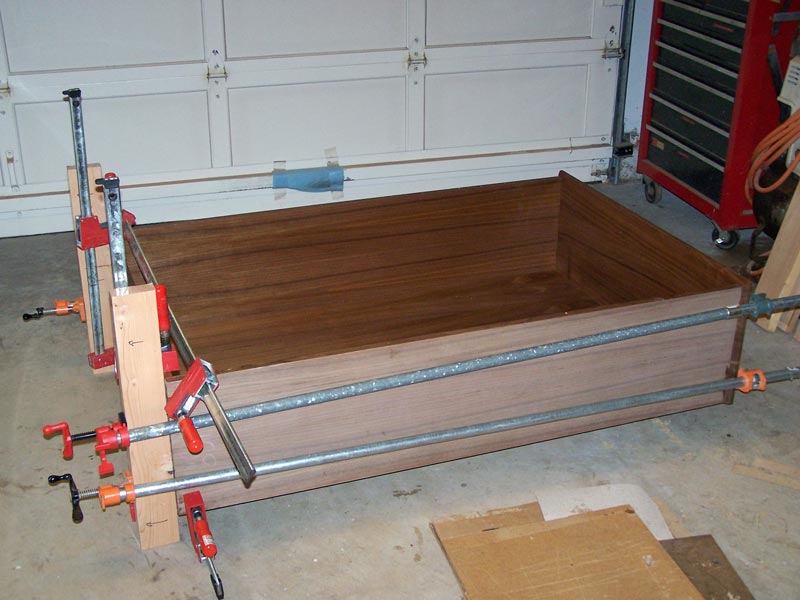 Upper cabinet glued up