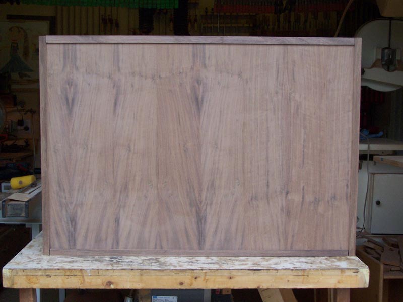 The back of the cabinet