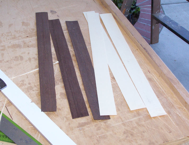 Cut some strips of light and dark