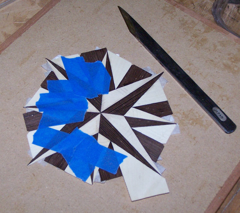 Remove the blue tape