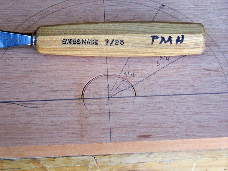 First carving cut