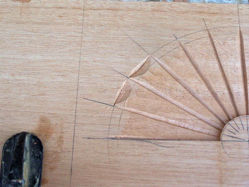 Inside the scallop cut